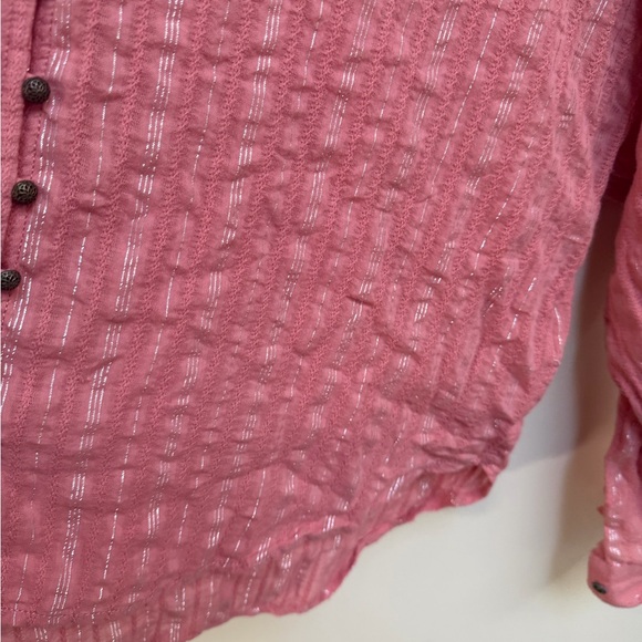 Pilco Anthropologie Pink Button-Up Women's Top - Picture 7 of 10